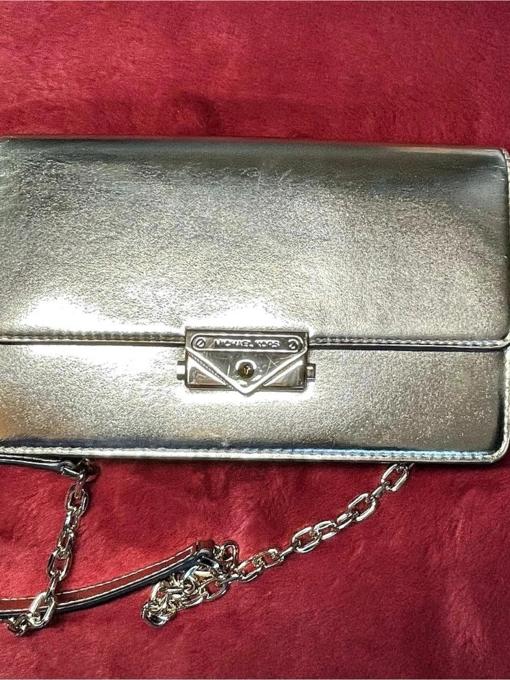 Michael Kors Jet Set Metallic Gold Purse Crossbody Bag